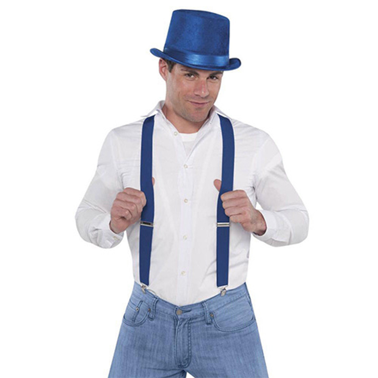 Blue Suspenders | Discount Party Warehouse