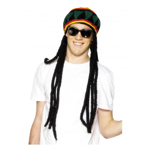Rasta Crochet Beret and Dreadlocks 