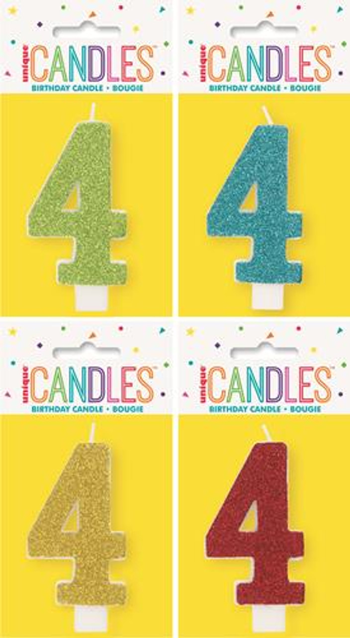 Glitter Assorted Candle 4Discount Party Warehouse