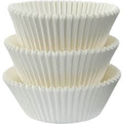 Cupcake Cases Large 75pk WhiteDiscount Party Warehouse