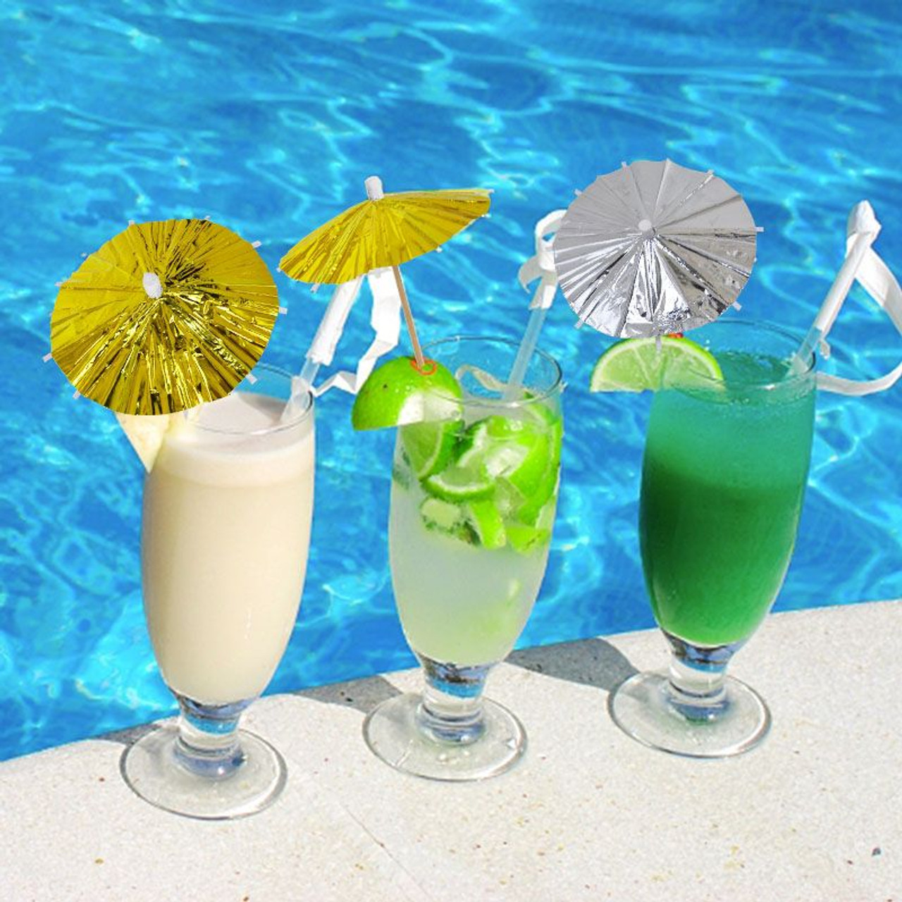 Metallic Cocktail Umbrellas 12pk