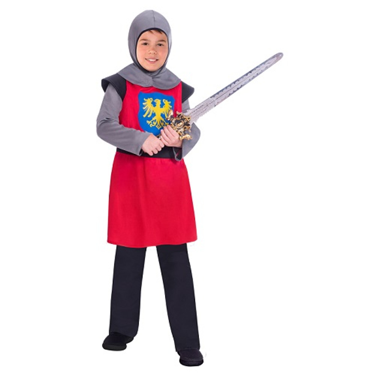 Red Medieval Knight Kids Costume | Discount Party Warehouse
