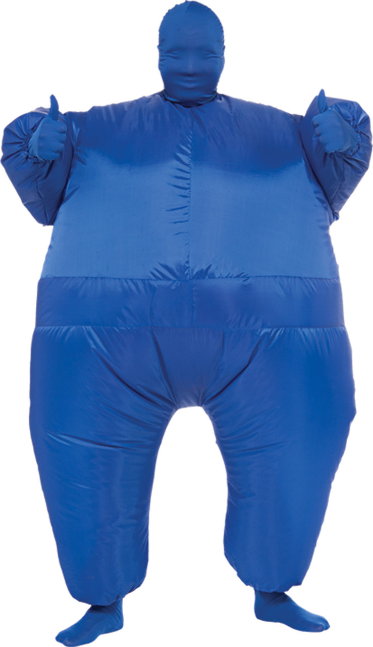 INFLATABLE SKIN SUIT BLUE ADULT COSTUME