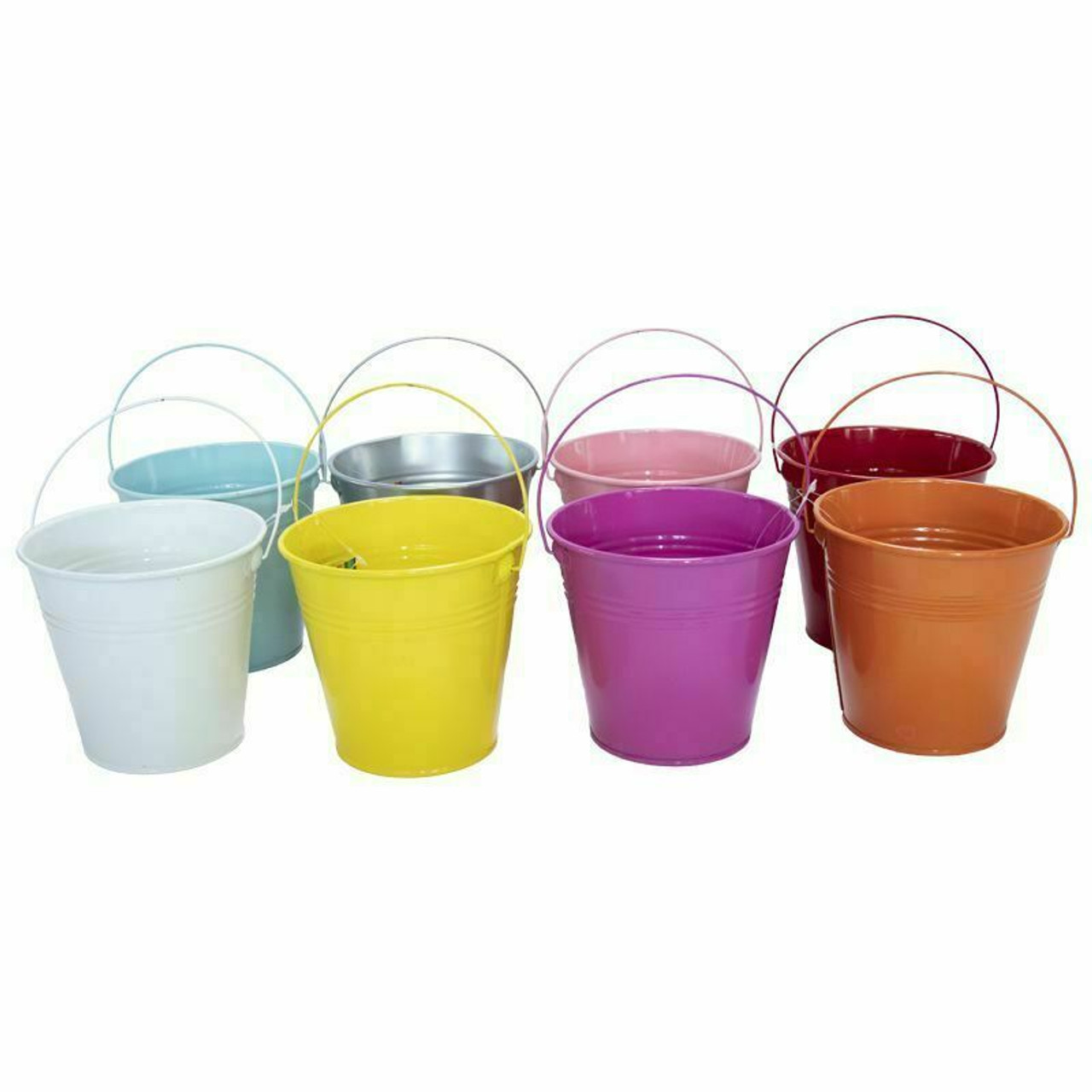 6 Pcs Miniature Metal Bucket Tin Pails Small Buckets Candy Bar