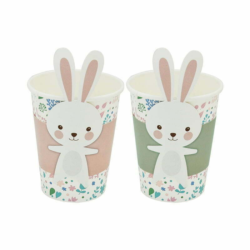 Bunny 8 Paper Cups & Wraps - Discount Party Warehouse
