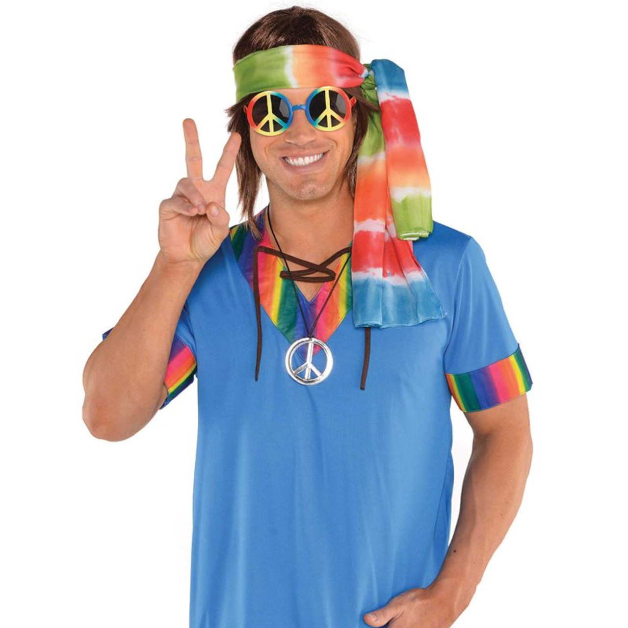 Hippie Costume Set Hippie Accessories Include Peace Sign Necklace