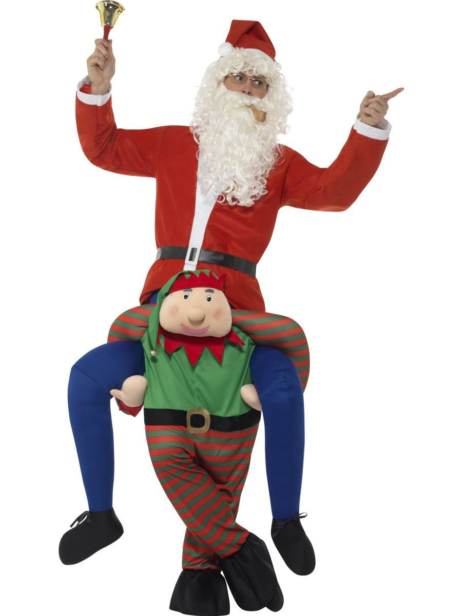 Elf Carry Me Santa Santa Carrying Elf Costume Carry Me Santa