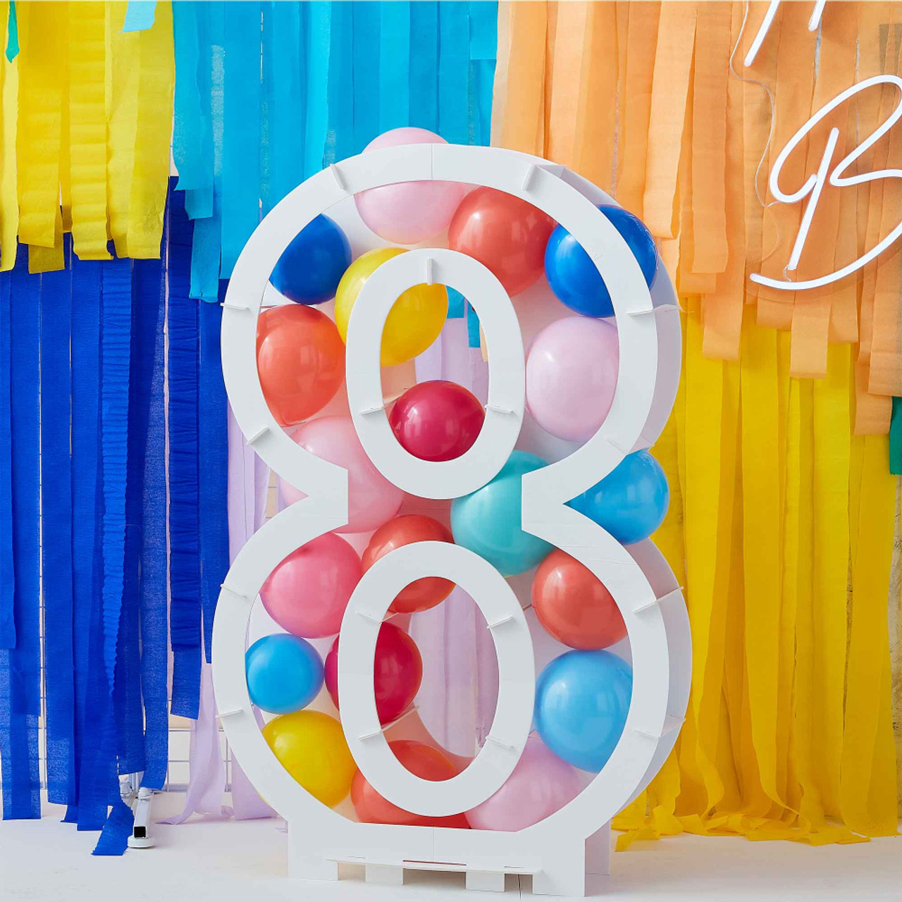 Mix It Up Number 8 Balloon Kit 81cm (H) 58cm (W) 14cm (D 