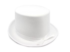 Satin Top Hat (White)