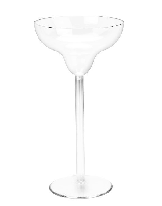 Large Plastic Clear Margarita Glass Centerpiece 9½" x 18½"