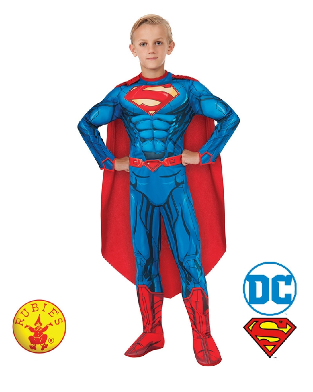 Superman Costume Australia  Halloween Superman Deluxe Kids Costume - Size  8-10