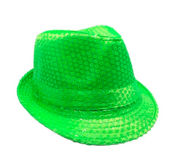 Sequin Trilby Hat (Green) - Main Image