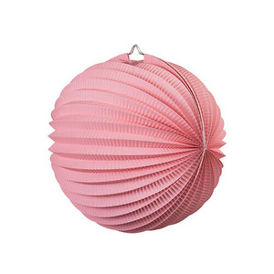 Decorative Accordion Lantern 25cm - Light Pink