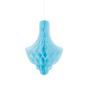 Decorative Honeycomb Chandelier 35cm - Light Blue