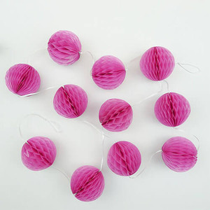 Decorative Honeycomb Garland 2.13m - Hot Pink