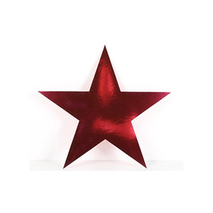 Red Foil Star Cutouts 6pk -Small