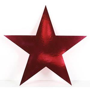 Red Foil Star Cutouts 3pk-Large