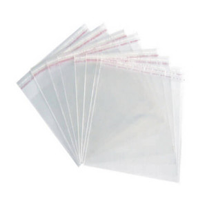Plastic Cello Lolly Bags Clear With Adhesive Sticker 28cm x 12cm 50 Pack