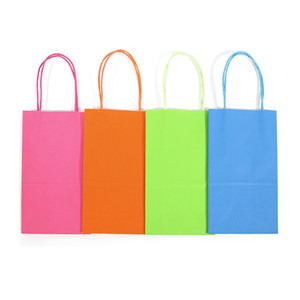 12 Pk Paper Bag - Neon Assorted Small