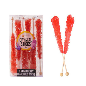 Crystal Candy Sticks-Red 6pk