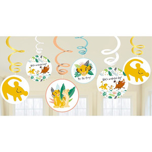 Lion King Hanging Swirl Decorations 12pk