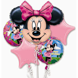 Minnie Mouse Foil Balloon Bouquet