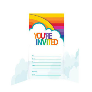 Rainbow - 8 Pack Invitations