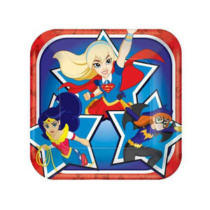 Super Hero Girl - 8Pk Paper Dessert Plates