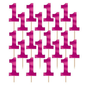 1st Birthday Pink Party Picks Pk 36