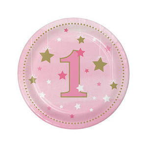 One Little Star - 8 Pk Paper Dessert Plates