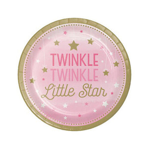 One Little Star - 8 Pk Paper Dessert Plates Twinkle