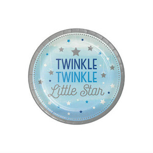 One Little Star - 8 Pk Paper Dessert Plates Twinkle-1
