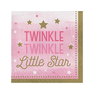 One Little Star - Napkins Lunch Twinkle 16pk-1