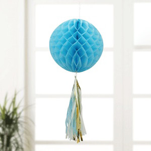 Blue Luxe Honeycomb W/Tassel 29cm