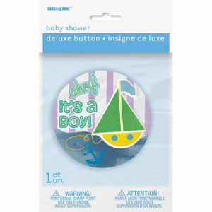 It's A Boy Sailboat Badge