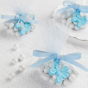 Blue Baby Shower Carriage Favors