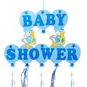 Blue Stork Baby Shower Sign