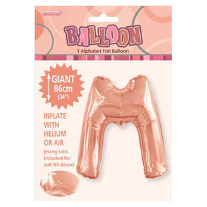 Rose Gold Alphabet Foil Balloon 86cm - M