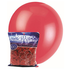 30cm Latex Balloons - Decorator Red Strawberry (100 Pack)
