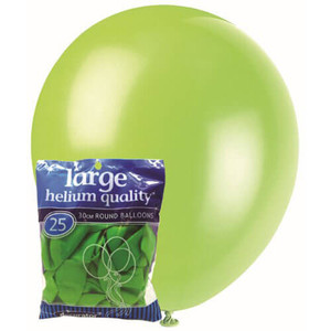 30cm Latex Balloons - Decorator Green Lime (25 Pack)