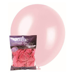 30cm Latex Balloons - Pearl Pink (25 Pack)