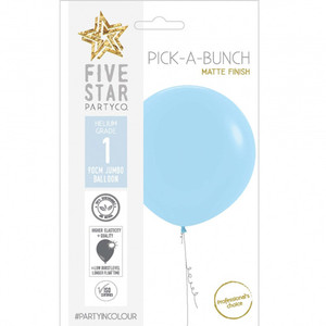 90cm Latex Balloon Matte Pastel Blue 1pk