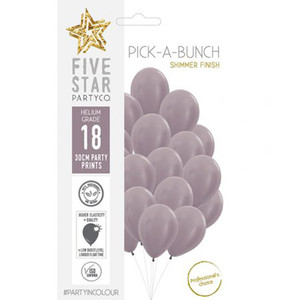 30cm Latex Balloon Shimmer Pearl Greige 18pk