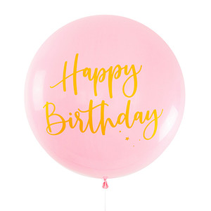 Happy Birthday Pink  Jumbo Balloon - 90cm