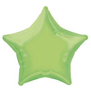 Star Foil Balloon - Green Lime
