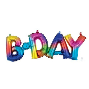 B-DAY Rainbow Splash Air Filled Decoration