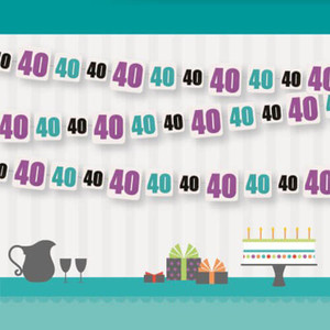 Birthday Cheer 40 Paper Garland
