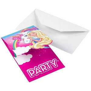 Barbie Dreamtopia Party Invitations - Pk 8