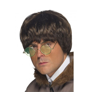 Mens Black Britpop Wig