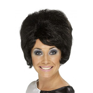 Womens Black 60's Beehive Wig